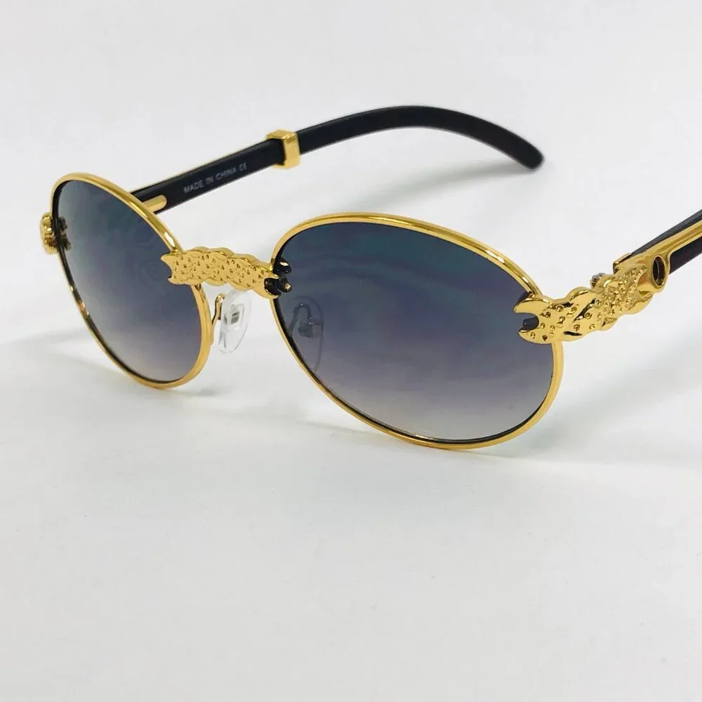 Men Sunglasses Trandy Black Lens Fashion Diamond Bling Hip Hop Style‎ Lentes New